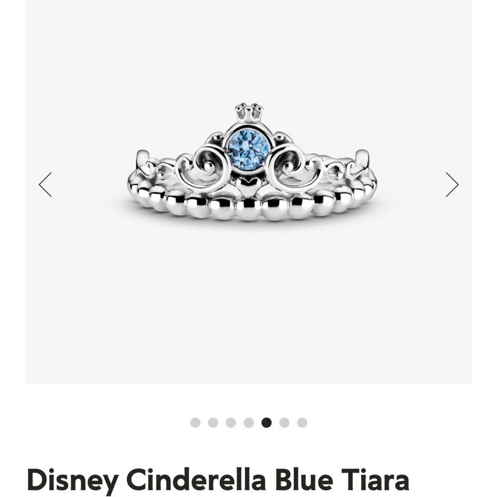 Disney Cinderella Tiara Blue Ring